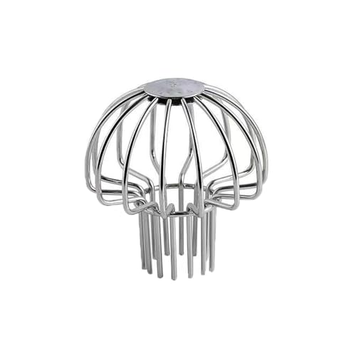 Protezione per grondaia in acciaio inox, filtro per tubo di scarico, filtro a rete che blocca fango, detriti e foglie (50 mm)
