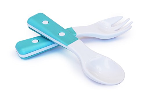 My Natural Eco Fork Plus Spoon, Light Blue