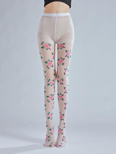 Image of Sahabowi Women Tights, Sheer High Waist Pantyhose, Vintage Control Top Stockings, Siwa6