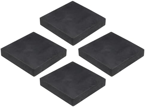 uxcell 4pcs Rubber Anti-Vibration Pads Hard Pad, 100mm Square Vibration ...