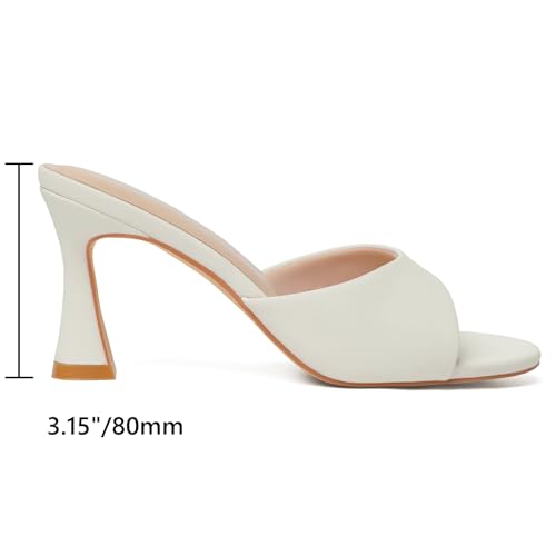 Image of Susanny High Heels for Women Pointed Open Toe Strappy Chunky Block Heels Ankle Strap Stiletto Kitten Heeled Sandals Wedding Bridal Party Prom Sexy Dress Shoes