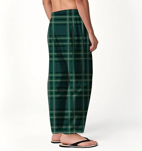 Pajamas Pants Plaid Sleep Lounge Pj Bottoms Couples All-Match Pjs for Women and Men4