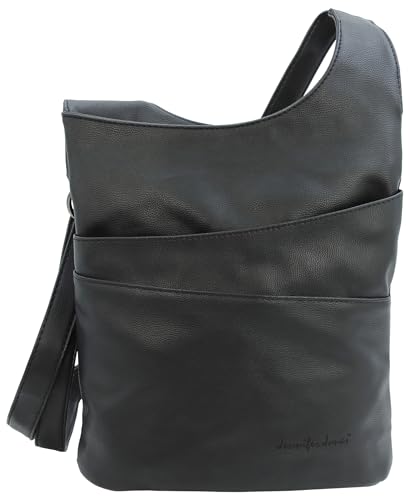 JENNIFER JONES - Damen Umhängetasche mit Reißverschluss - Handtasche in 2 Größen - Crossbody-Bag