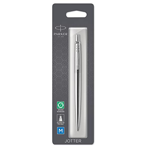 Parker Jotter Stainless Steel Ct Ballpoint Pen, Blister Pack #TOP23