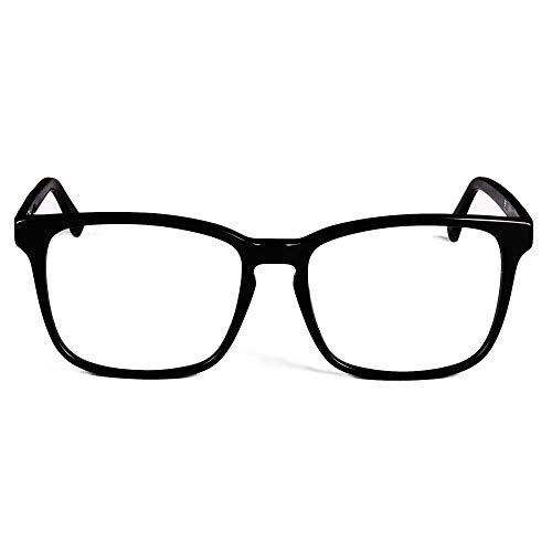 L'èyételier Blue Light Blocker Computer Screen Glasses | for Women & Men | Anti Eyestrain, Headache, Migraine | Premium Acetate Frame and Quality Lenses | UV400 and Gamma Ray Filter (Black)