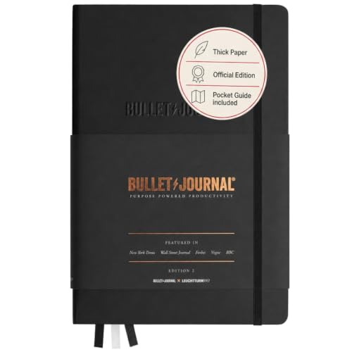 LEUCHTTURM1917 The Official Bullet Journal Edition 2 - Notebook Built for BuJo, Medium A5 204 Pages...