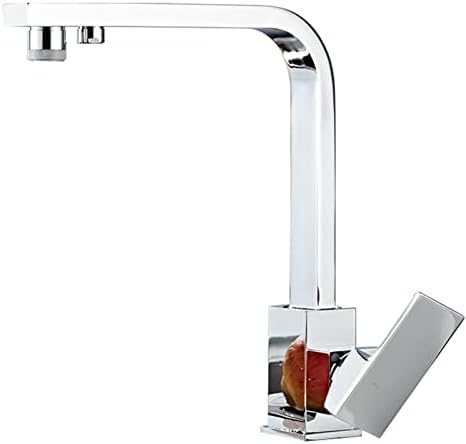 Robinet cuisine 3 voies noir et chrome avec mitigeur eau filtrée