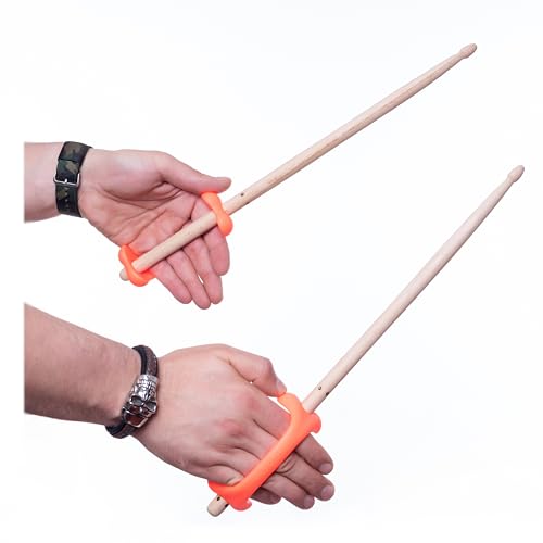 AIDBONES Soporte de Asistencia para Discapacitados, Terapia Ocupacional y Física, Útil Antideslizante para Comer Solo, Parálisis, Ataxia, Demencias, Temblores, Autismo (Pack de 2, Coral 16 cm)