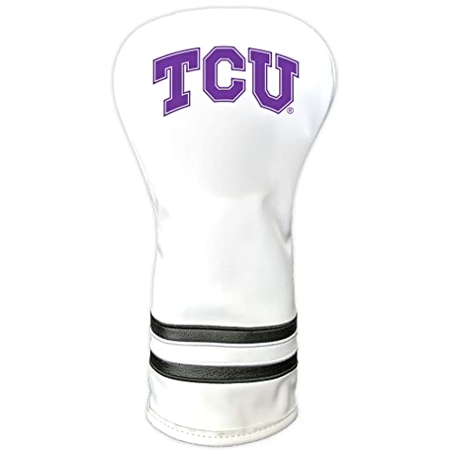 Team Golf NCAA Texas Longhorns White Vintage Driver Head Cover White Vintage Driver Golf Club Headcover, Form Fitting Design, Retro Design
