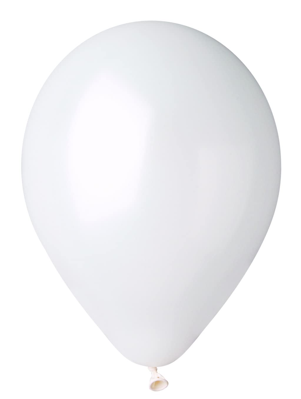 Pack 100 balloons pearly in natural latex Premium Quality G120 (Ø 33cm / 13"), white pearl — image 1