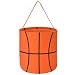 Irisbell Easter Basket Eggs Hunting Bucket,Durable Candy Gifts Baskets with Handle,Basketball Design Easter Party Present Tote Bag (Basketball)