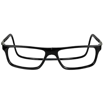 Clic Magnetic Reading Glasses - Adjustable Neck Hanging Readers - Secure Fit with Rigid Headband - Executive XL (XL-XXL, Black, 1.75 Magnification)
