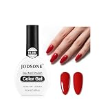 JODSONE Smalto gel rosso16,5 ml, richiede l'asciugatura sotto una lampada UV, nail art fai da te