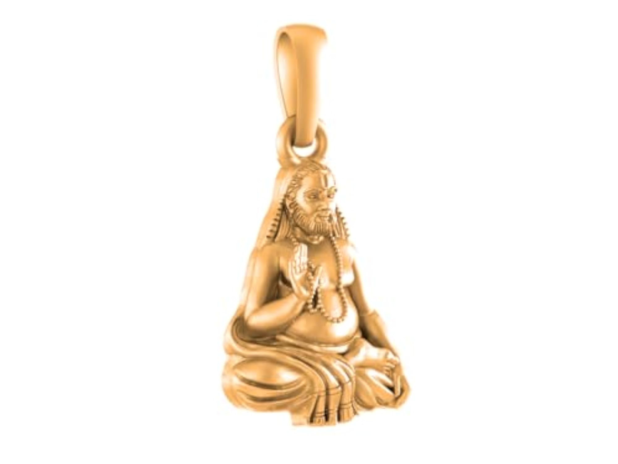 925 Sterling Silver Raghavendra Swamy Pendant, Unisex