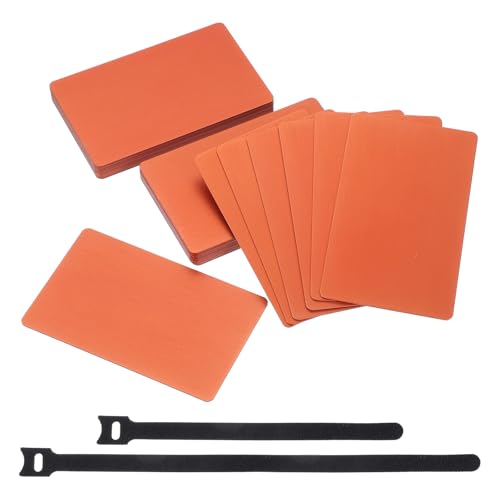 Cartes en aluminium orange de 0,8 mm pour gravure laser et projets DIY lot de 30 pièces