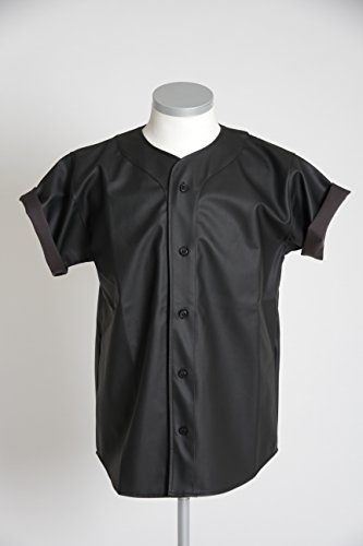 Jersey de baseball noir en cuir pour un style urbain de taille M