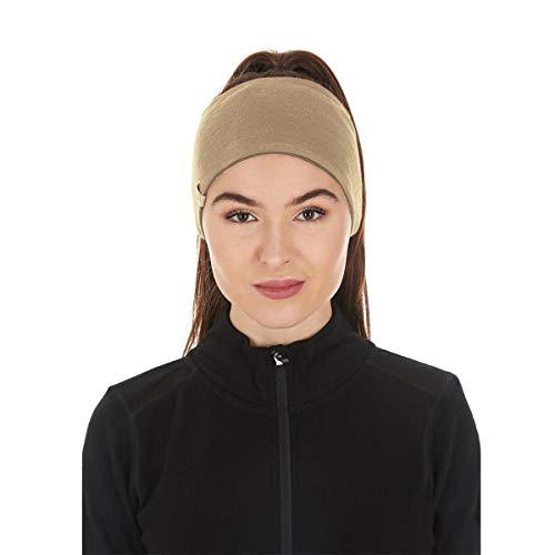 Minus33 Merino Wool Reversible Headband Desert Sand, Black One Size