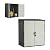 Suncast Extra-Large Vertical Storage Shed for Yard Storage, All-Weather Outdoor Storage Shed with 2 Lockable Doors, 70.5" W x 44.25" D x 77.5" H, Peppercorn
