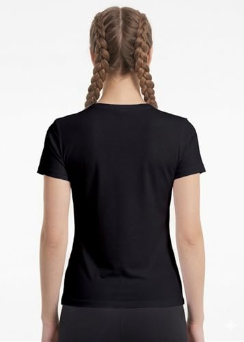 Image of INDISSH Yoga Tshirt for Women Cotton | Graphic Printed Yoga Round Neck Short Sleeves T-Shirt for Woman - WRN-YOGAB-PAR