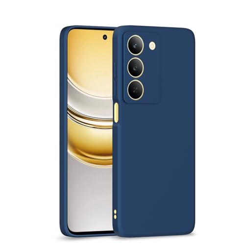 Image of Outlouders Back Cover for Realme 14x 5G | Camera Protection | Durable Soft Matte Silicone Bumper Case (Blue)