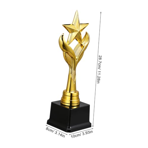 Trophée étoile en plastique doré de 28 cm pour compétitions - 2