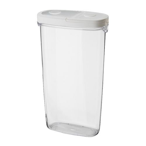 IKEA 365-Barattolo in vetro con coperchio, colore: trasparente, 2,3 l, colore: bianco