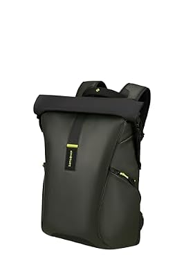 Samsonite Paradiver Light - Zaino per Laptop Espandibile con Chiusura Arrotolabile 17,3 Pollici, 49 cm, 25/35 L, Verde (Jungle Green)