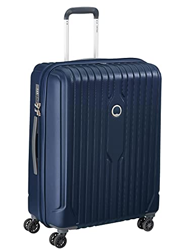 Image of DELSEY PARIS Maseru 66 Cm 8 Spinner Wheels Cabin Blue Hard Suitcase