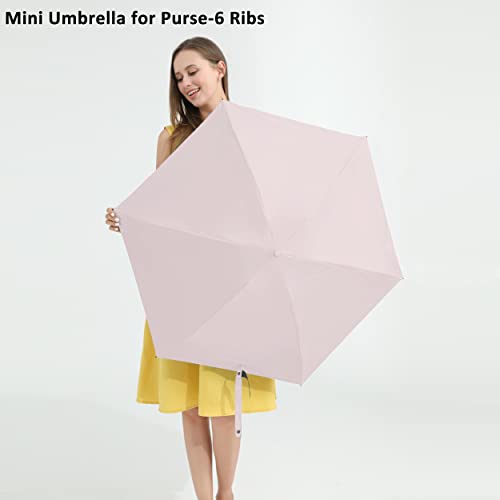 Baodini Travel Mini Umbrella For Purse With Case-Small Compact Uv Protection Sun-Lightweight Tiny Pocket With Case Women, Girls #TOP1