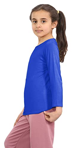 Hamishkane® Kids Comfortable Long Sleeve Top, Casual Boys Long Sleeve T-Shirt, Breathable Viscose Blend Round Neck Girls School Shirts Tops, Stretchy Boys Girls T Shirts Size 2-13 Year