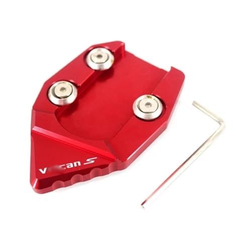 Rehausses béquille latérale CNC Vulcan S VN650 2015-2018 extension de support moto rouge
