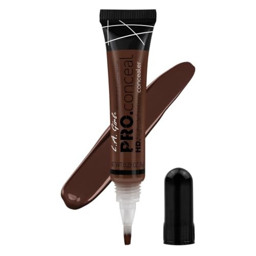 Image of L.A Girl- Hd Pro Full Natural Coverage Liquid Conceal -Truffle Shade with Soft Brush Tip for Easy Application, Crease Resistant, Blendable & Buildable Formula Concealer (Pack of 1) 8 g