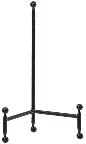 Red Co. Decorative Tripod Plate Stand and Art Holder Easel in Black Finish - 11.5