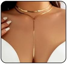 GIGB PBDK Chunky Gold Choker Necklace for Women,Trendy Silver Sta...