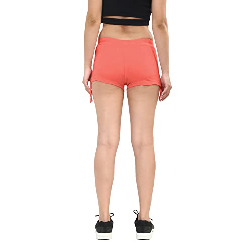 Image of TWGE Womens Cotton Hot Shorts - Short Pants for Ladies Stretchable Athletic Shorts Comfortable Fit with Elastic Waistband - Active Wear Ideal for Gym Yoga & Nightwear