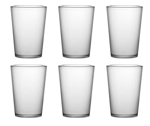 Garnet Satinato Bicchiere Riutilizzabile “Akua satinato Set da 6 Pezzi – Lavabile in lavastoviglie-25 Bordo/ 20 cl a Servizio-Made in Italy, Plastica