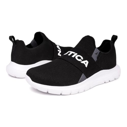 Image of Nautica Men's Slip-On Sneakers - Casual Fashion Shoes for Walking, in Medium & Wide Widths