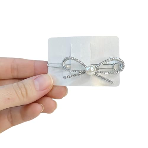 Grampo de Cabelo Presilha Fivela Metal Prata Dourado Com Pedras Strass (Modelo 15)