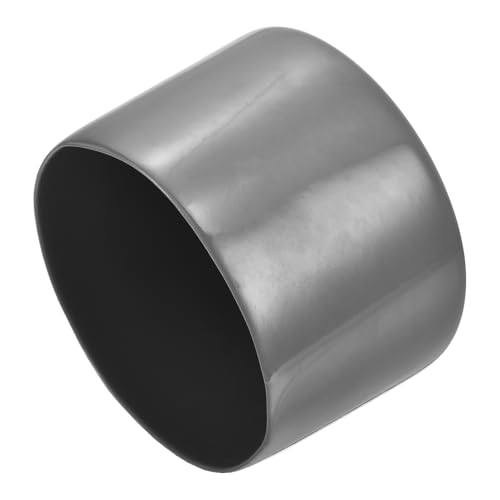Image of uxcell 2pcs Rubber End Caps 75mm(3 Inch) ID Vinyl Round Tube Bolt Cap Cover Screw Thread Protectors Dark Grey, 50mm Height