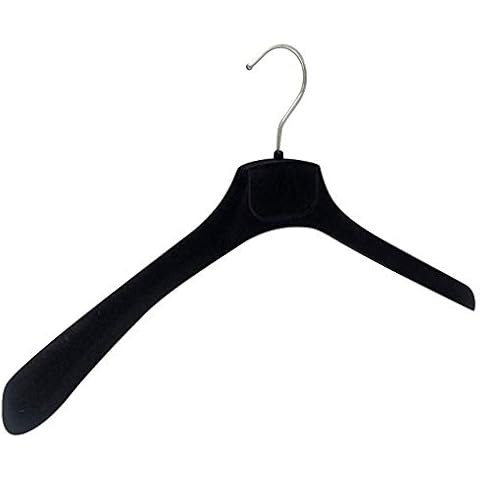 Kiroplast Velvet Hangers Jacket Hangers Outerwear Wide Shoulder Velvet Hangers Flocked Hangers Flocked Hangers Non Slip Clothes Hangers (39cm) Cover