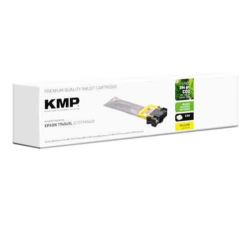 KMP Cartouche d'encre pour Epson T9454XL (C13T945440) Jaune – pour Epson Workforce-Pro WF-C5210, WF-C5790, etc.