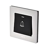 Tool parts Doorbell Push Button Switch Wall Mounted Self-reset Black AC 250V 16A