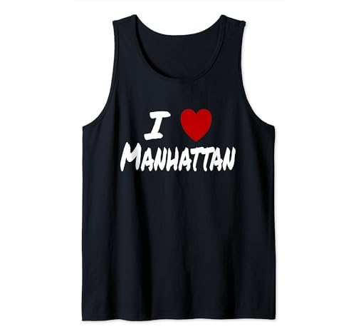 I Heart (Love) Manhattan Viajes Turismo Inicio Lugar de nacimiento Camiseta sin Mangas