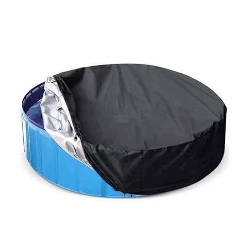 MzoLife Bâche De Piscine Ronde, Housse De Piscine Hors Sol, Imperméable à La Poussière, Gonflable Pour Piscine Familiale, Pataugeoire Et Jardin