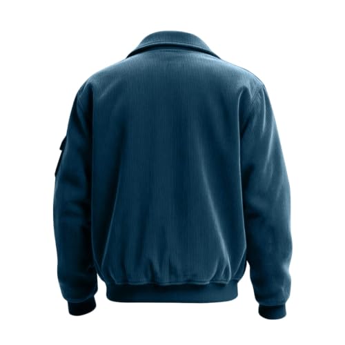 Mens Shirt Jacket Corduroy Long Sleeve Button Down Shirt with Pockets - image 4