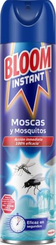 Bloom Instant Aerosol contra moscas y mosquitos 600ml, insecticida en aerosol contra insectos voladores, acción inmediata, 100% eficacia (en contacto directo)