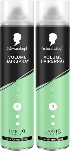 Image of Schwarzkopf Hairspray Volume 400ml, Hold Level 3 Hair Styling, Hairspray for All Hair Types, Volume Hairspray, Vegan Formula* (Pack of 2)