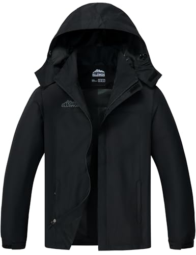 Amazon.com: ELLSWOS Men's Waterproof Raincoat Lightweight Rain