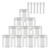 ✈【MATÉRIAU】 --- Matériel: plastique, sans BPA. Épaisseur: mince. Légers et durables, ils sont faciles à transporter et à emporter avec vous. Le traitement est excellent. Les pots sont droites et rondes avec de larges bouches; Ils sont durables et résistants aux chocs.