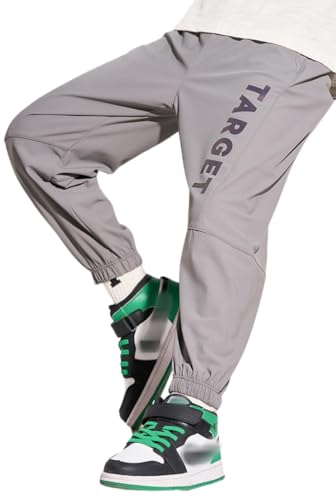 Little Boys Hiking Cargo Casual Long Pants UPF 50+ Kids Youth Quick Dry Outdoor Camping Letter Trousers